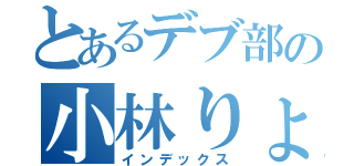 とあるデブ部の小林りょうすけ（インデックス）