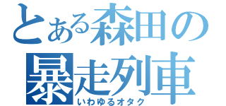 とある森田の暴走列車（いわゆるオタク）