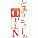 とあるリニューアルのＯＰＥＮ（インデックス）