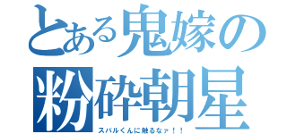 とある鬼嫁の粉砕朝星（スバルくんに触るなァ！！）