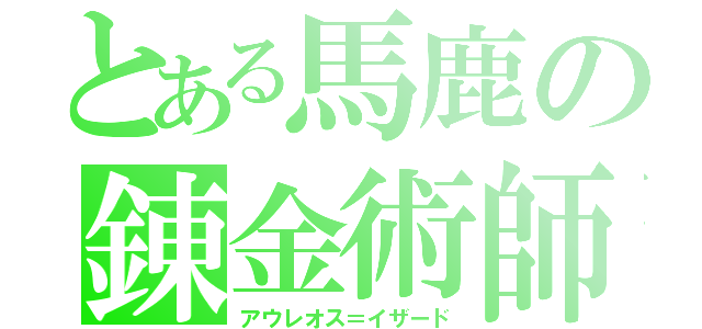 とある馬鹿の錬金術師（アウレオス＝イザード）