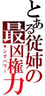 とある従姉の最凶権力（キングパワー）