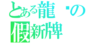 とある龍熦の假新牌（）