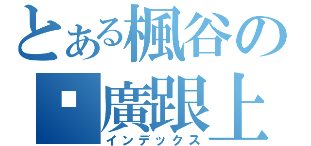 とある楓谷の尬廣跟上（インデックス）