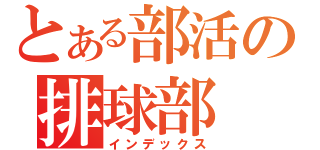 とある部活の排球部（インデックス）