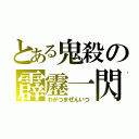 とある鬼殺の霹靂一閃（わがつまぜんいつ）