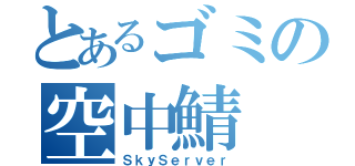 とあるゴミの空中鯖（ＳｋｙＳｅｒｖｅｒ）