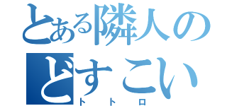 とある隣人のどすこい（トトロ）