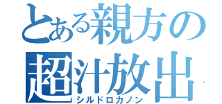 とある親方の超汁放出（シルドロカノン）