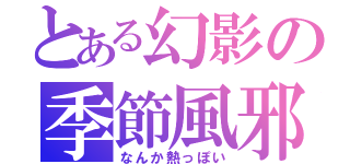 とある幻影の季節風邪（なんか熱っぽい）