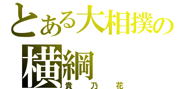 とある大相撲の横綱（貴乃花）