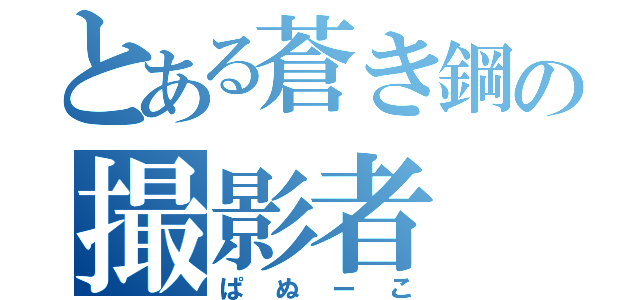 とある蒼き鋼の撮影者（ぱぬーこ）