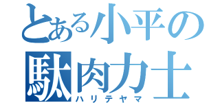 とある小平の駄肉力士（ハリテヤマ）