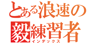 とある浪速の毅練習者（インデックス）