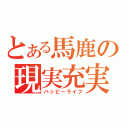 とある馬鹿の現実充実（ハッピーライフ）