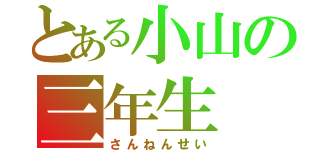 とある小山の三年生（さんねんせい）