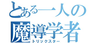 とある一人の魔導学者（トリックスター）