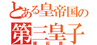 とある皇帝国の第三皇子（練紅覇）