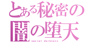 とある秘密の闇の堕天使（ｓｅｃｒｅｔ ｄａｒｋｎｅｓｓ）