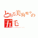 とある美狗嘴中の五毛（ｃｏｍｍｕｎｉｓｔ）