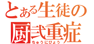 とある生徒の厨弐重症（ちゅうにびょう）