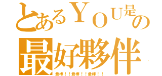 とあるＹＯＵ是の最好夥伴（最棒！！最棒！！最棒！！）