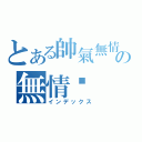 とある帥氣無情の無情暽（インデックス）