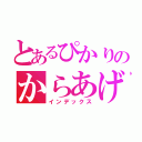 とあるぴかりのからあげ好（インデックス）