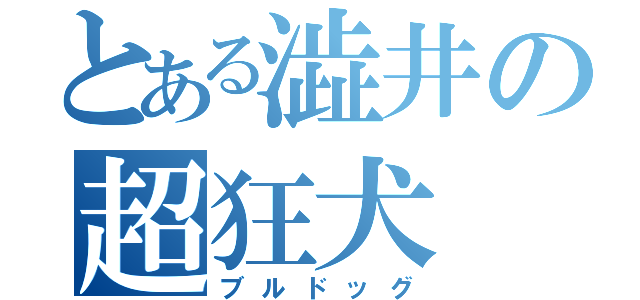 とある澁井の超狂犬（ブルドッグ）