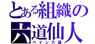 とある組織の六道仙人（ペイン六道）