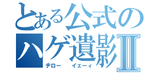 とある公式のハゲ遺影Ⅱ（ヂロー  イェーィ）