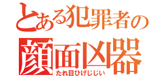 とある犯罪者の顔面凶器（たれ目ひげじじい）