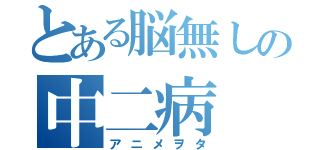 とある脳無しの中二病（アニメヲタ）