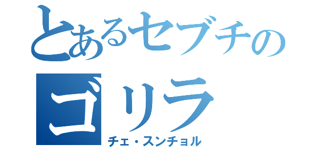 とあるセブチのゴリラ（チェ・スンチョル）