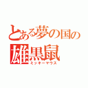 とある夢の国の雄黒鼠（ミッキーマウス）