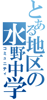 とある地区の水野中学（コミュニティ）