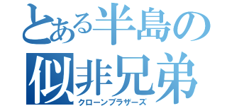 とある半島の似非兄弟（クローンブラザーズ）