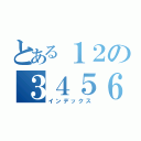 とある１２の３４５６（インデックス）