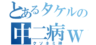 とあるタケルの中二病ｗ（クソネミ神）