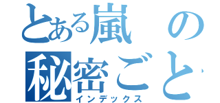 とある嵐の秘密ごと（インデックス）