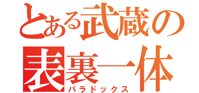 とある武蔵の表裏一体（パラドックス）