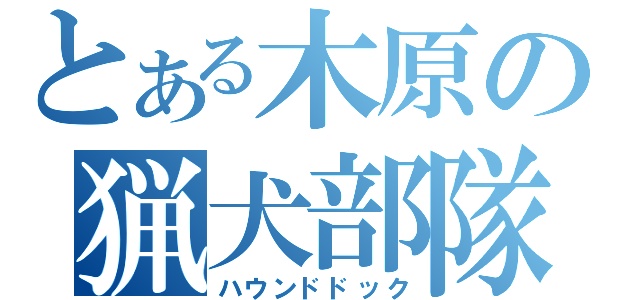 とある木原の猟犬部隊（ハウンドドック）