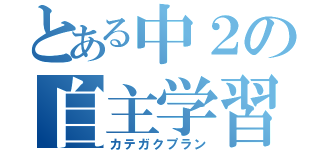 とある中２の自主学習（カテガクプラン）