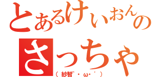 とあるけいおんぶのさっちゃん（（紗智｀・ω・\'））