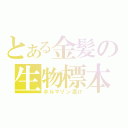 とある金髪の生物標本（ホルマリン漬け）