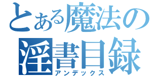 とある魔法の淫書目録（アンデックス）