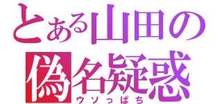 とある山田の偽名疑惑（ウソっぱち）