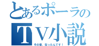 とあるポーラのＴＶ小説（その昔、在ったんです！）