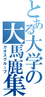 とある大学の大馬鹿集団（カオスグループ）