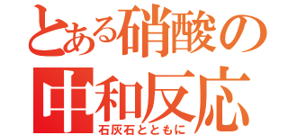 とある硝酸の中和反応（石灰石とともに）